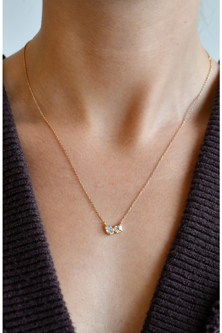 Mélia Toi Et Moi Necklace, Alternate, color, WHITE