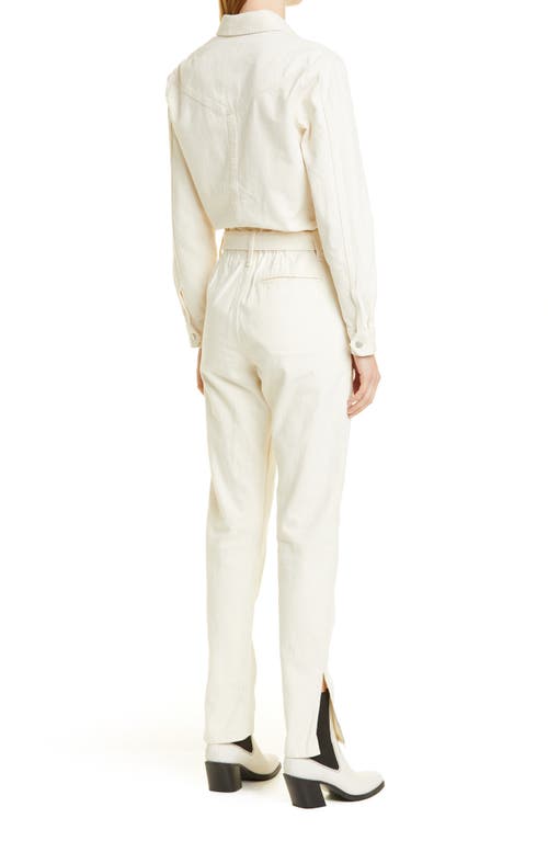 Rag & Bone Mia Tie Waist Jumpsuit In Ecru