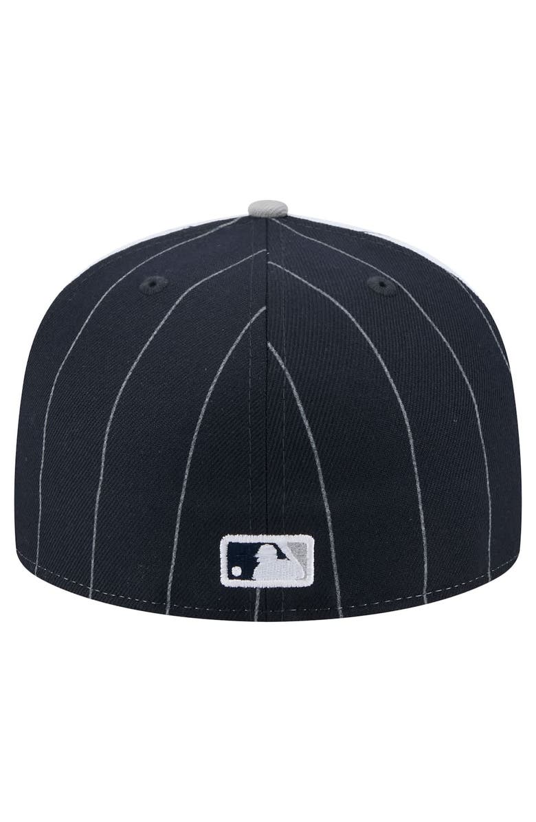 New Era Men's New Era  Navy New York Yankees Pinstripe 59FIFTY Fitted Hat, Alternate, color, 