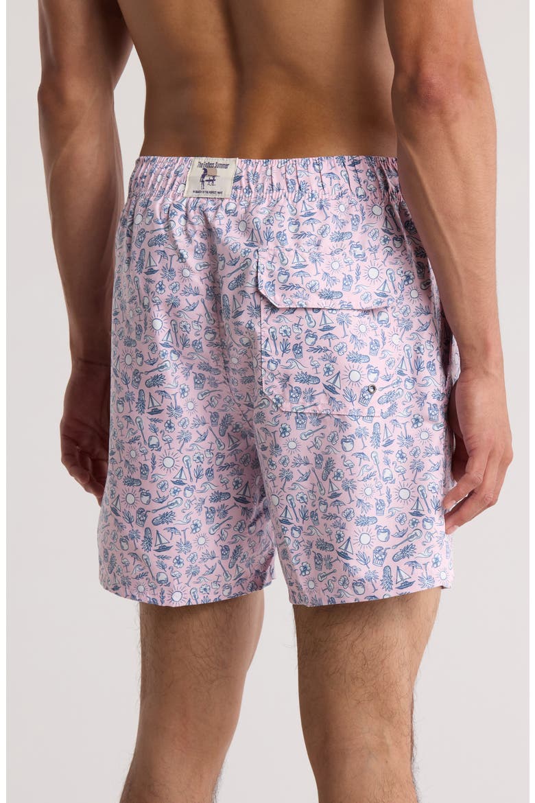 Volley Swim Trunks, Alternate, color, PINK