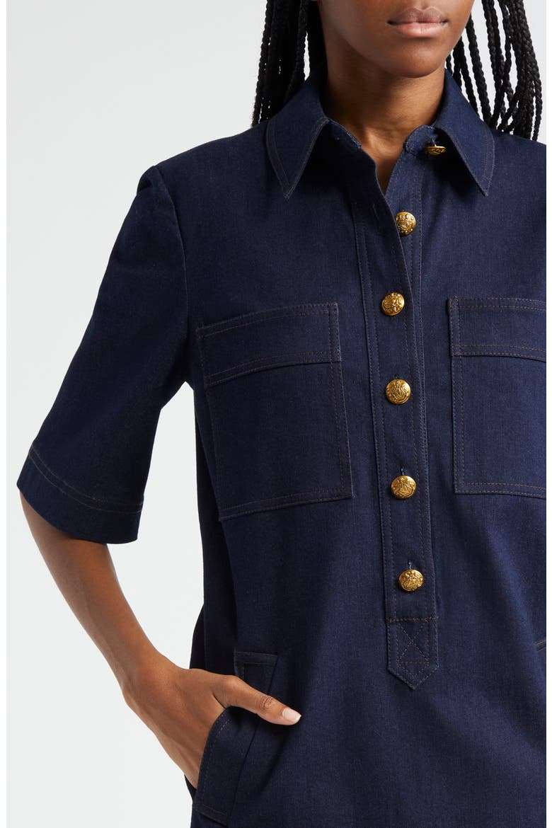 Koulis Denim Minidress, Alternate, color, MIDNIGHT WASH