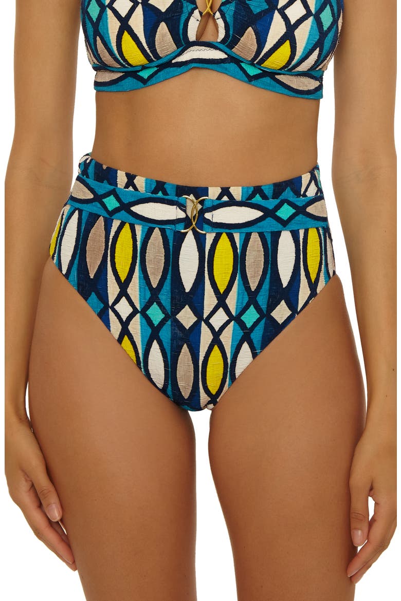 Paros Banded Bandeau Bikini Top, Main, color, MULTI