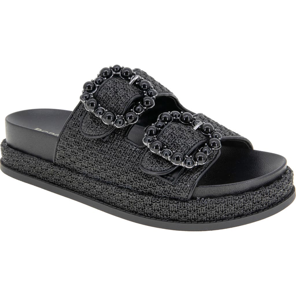 Bcbgeneration Bexxi Raffia Sandal In Black