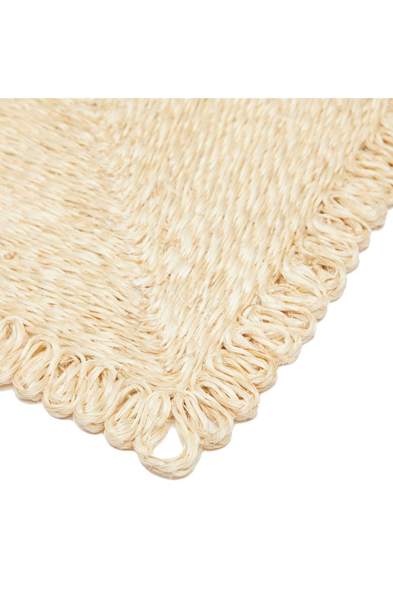 Loopy Square Place Mat - Set of 4, Alternate, color, Natural 14"