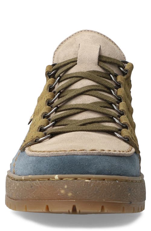 Mephisto Rainbow Sneaker In Denim Velour Multi