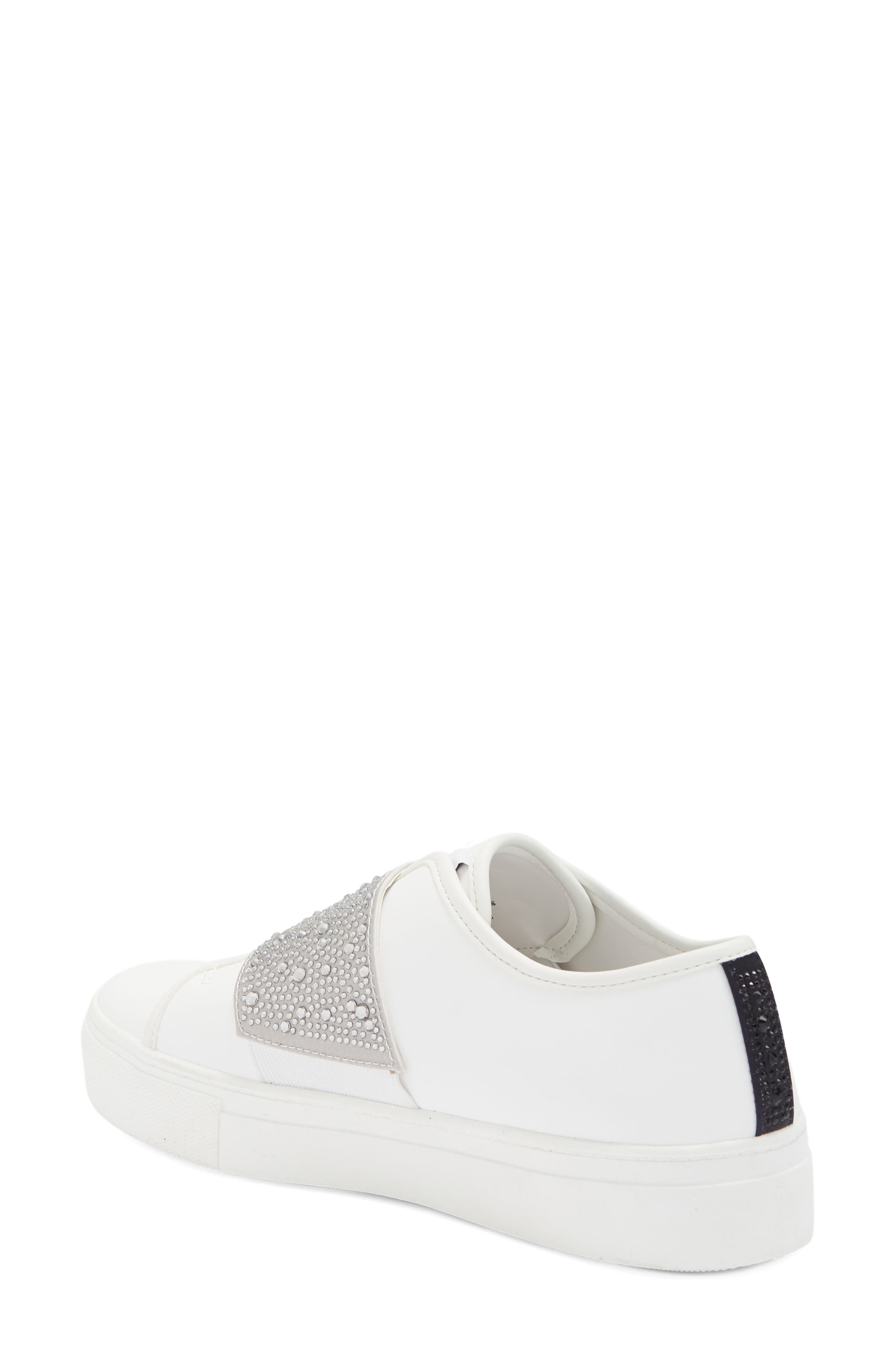KARL LAGERFELD PARIS Remmy Rhinestone Slip-On Sneaker, Alternate, color, 
