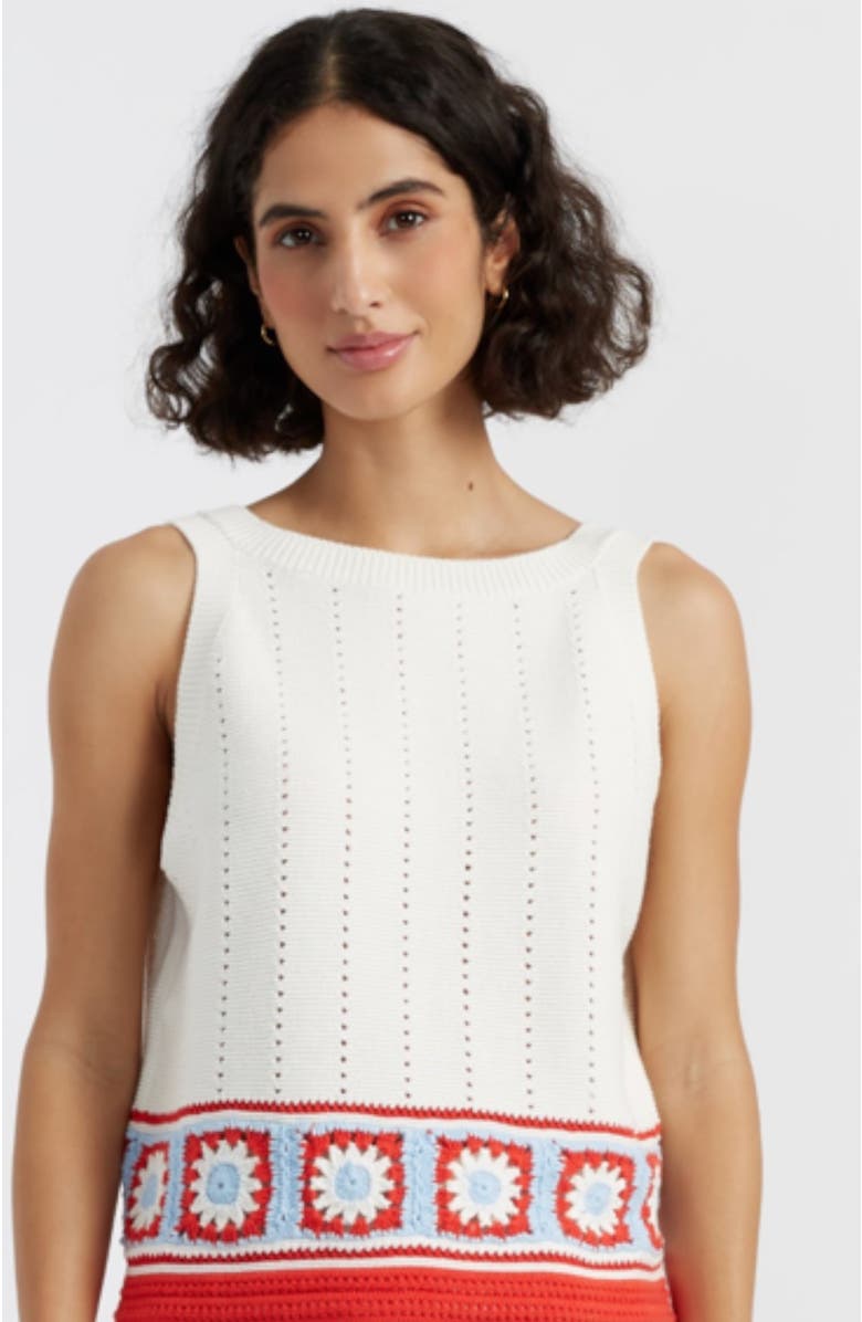 Chinti & Parker Cotton Hand Crochet Vest, Alternate, color, 