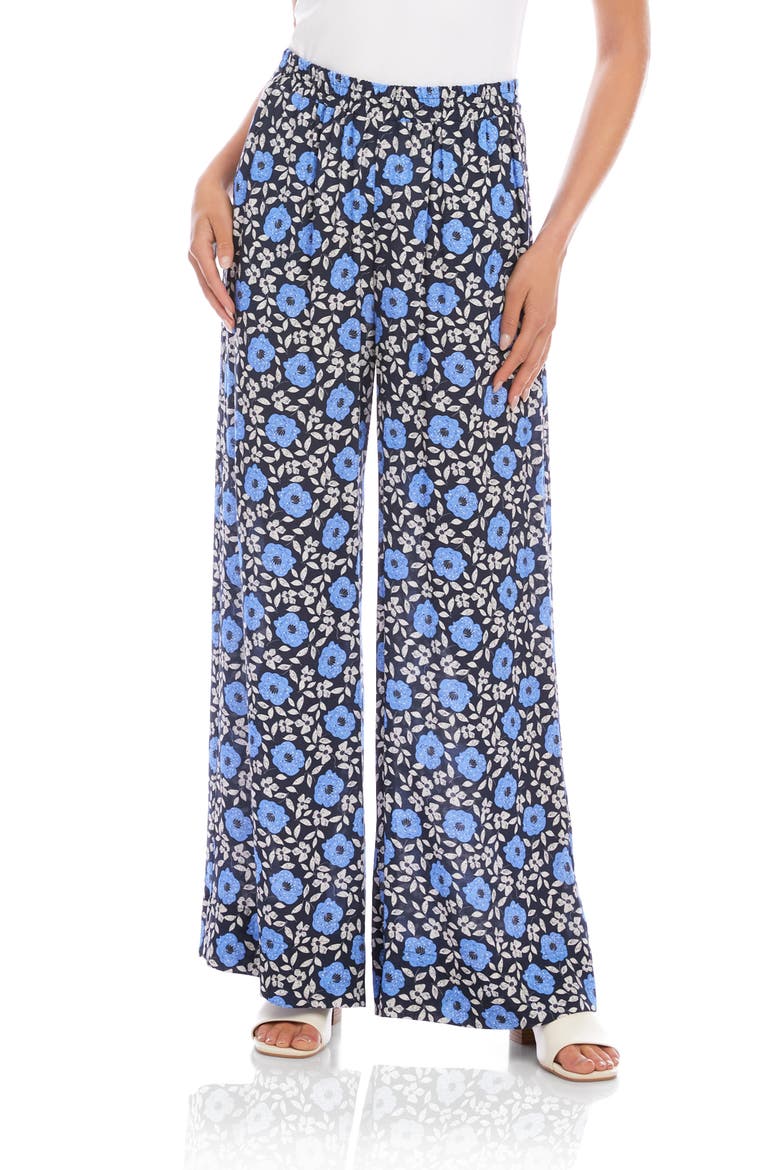 Floral Pull-On Wide Leg Pants, Main, color, FLORAL PRINT