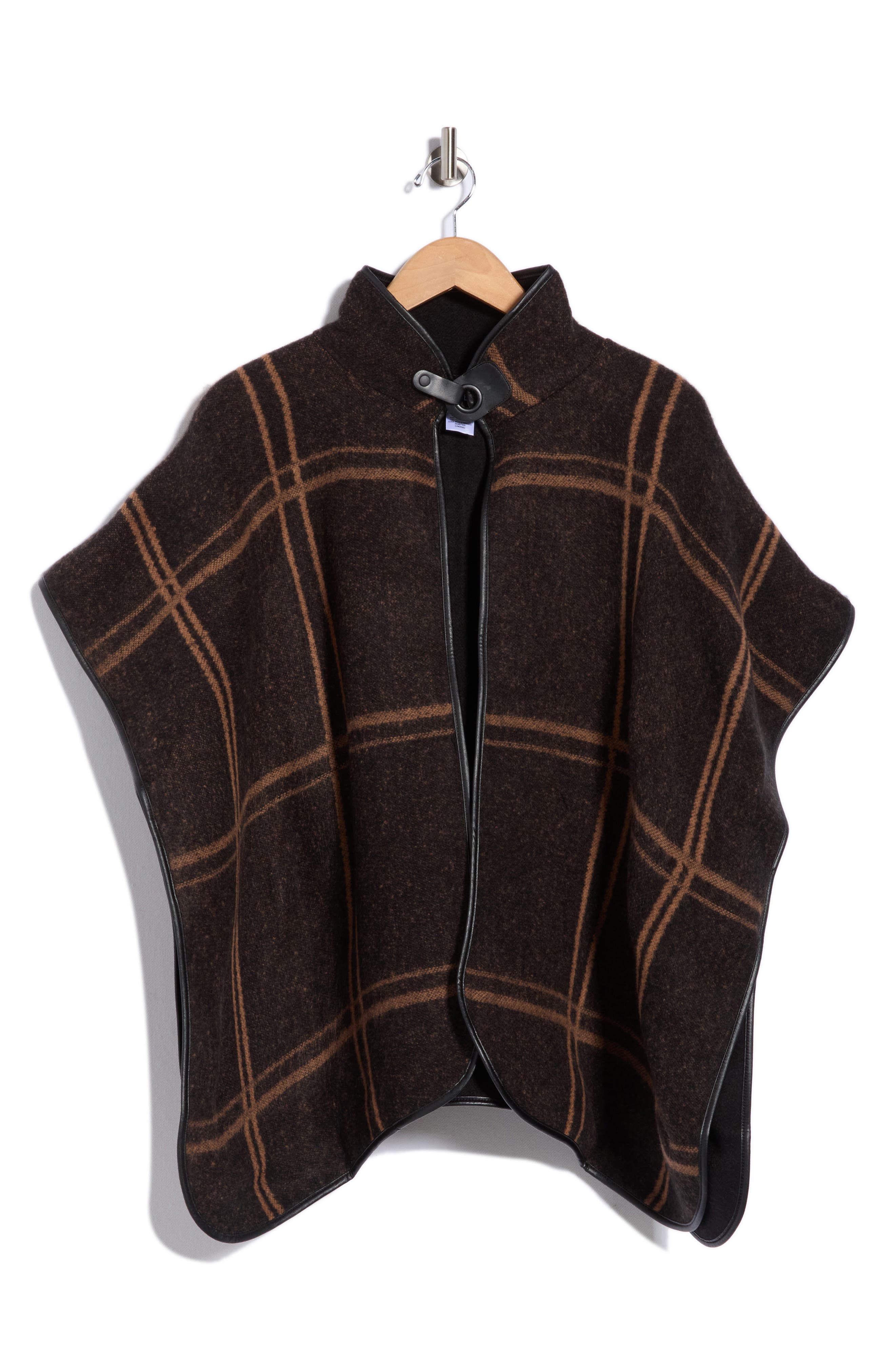 Grid Plaid Ruana Topper