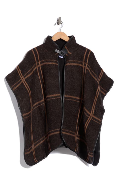 Grid Plaid Ruana Topper