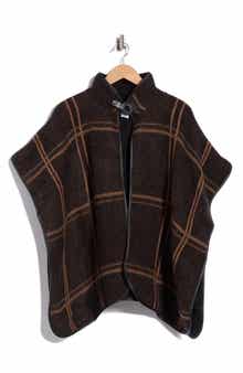 Grid Plaid Ruana Topper
