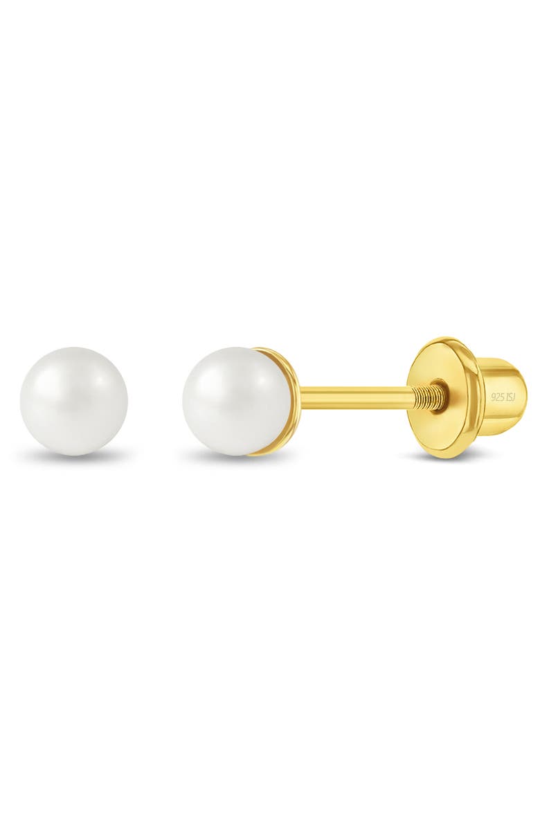 In Season Jewelry Freshwater Cultured Pearl Girl Earrings, Alternate, color, White