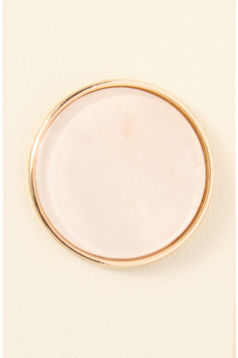 Dome Stud Faux Leather Belt, Alternate, color, OFF WHITE