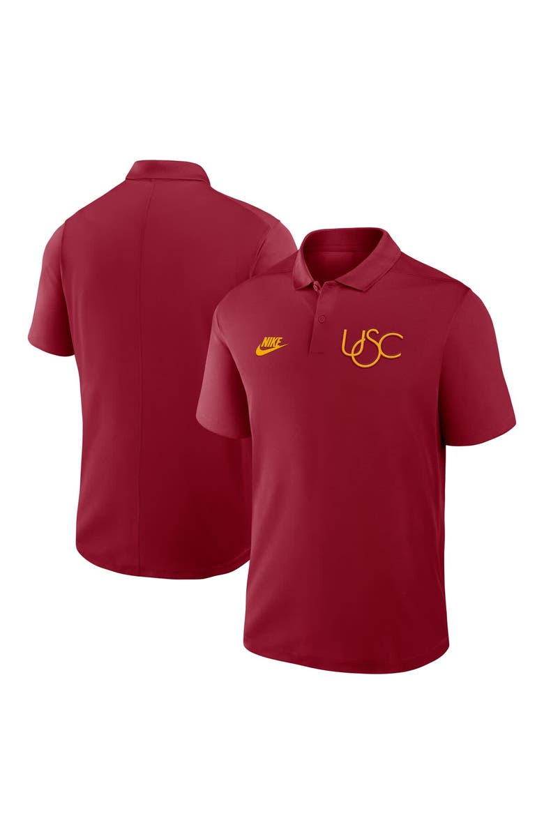 Nike Men's Nike Cardinal USC Trojans Primetime Victory Legacy Vault Logo Performance Polo, Main, color, Cardinal
