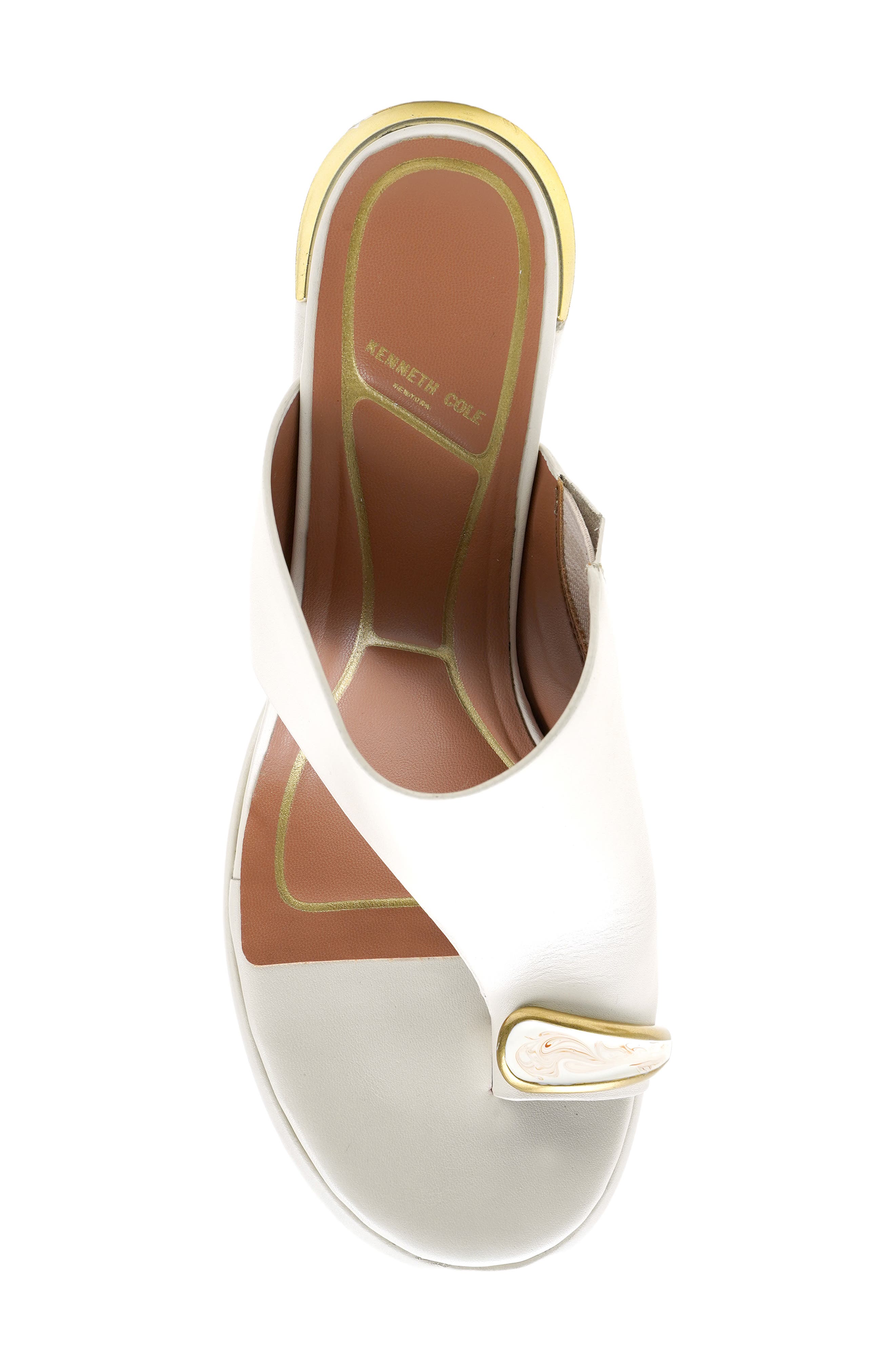 Syndika Platform Slide Sandal, Alternate, color, ECRU LEATHER