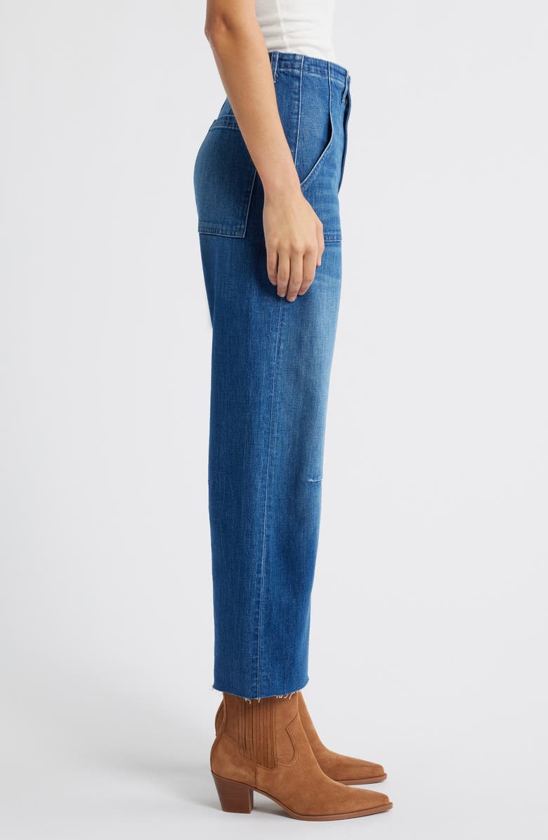 LE JEAN Utility Raw Hem Crop Barrel Jeans, Alternate, color, London Calling