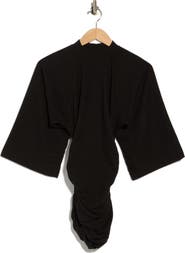 GO COUTURE Belle Sleeve Ruched Minidress