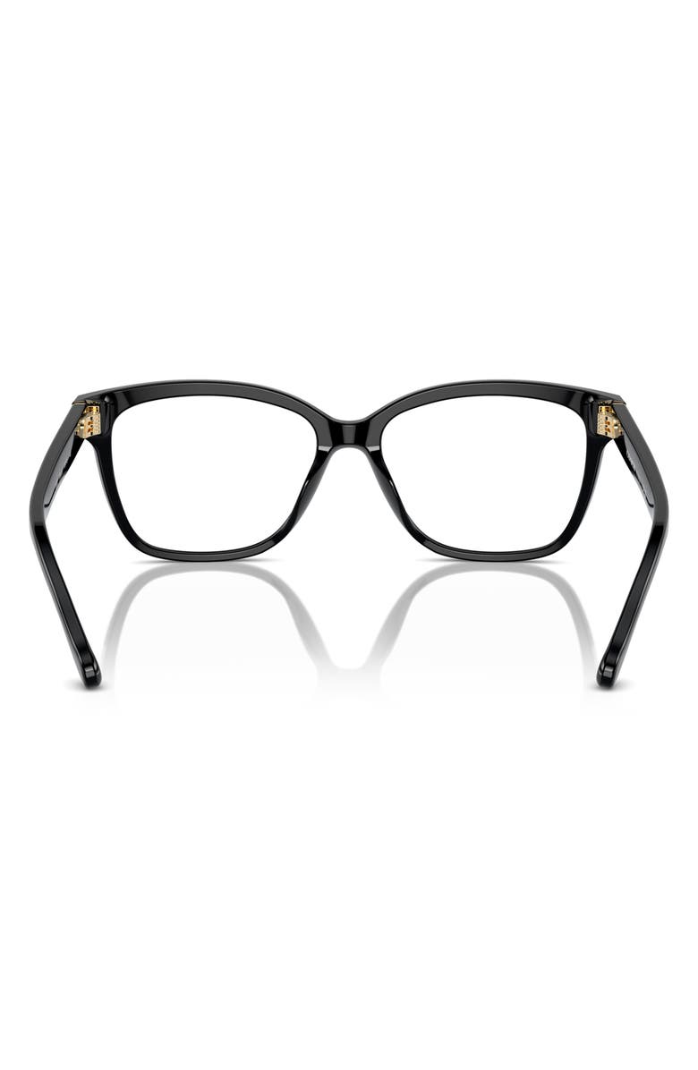 COACH 53mm Square Optical Glasses, Alternate, color, Black / Demo Lens