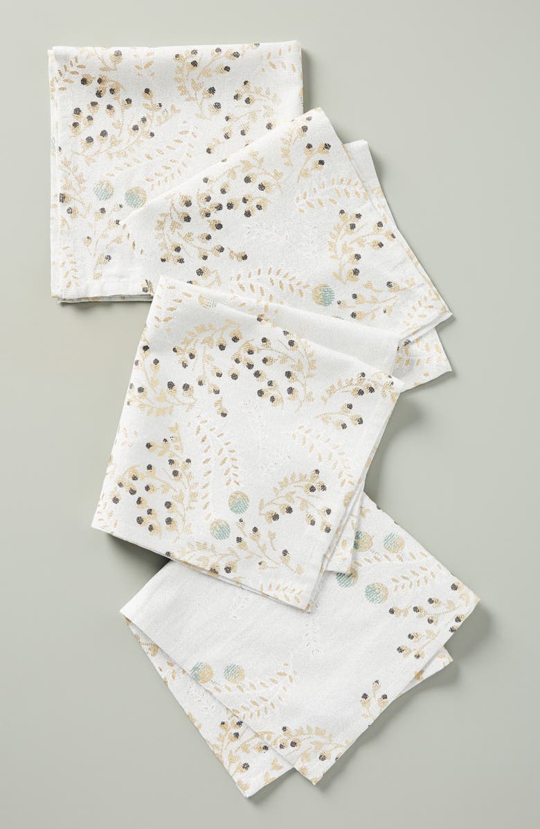 Anthropologie Home Anthropologie Livinia Set of 4 Napkins, Main, color, 
