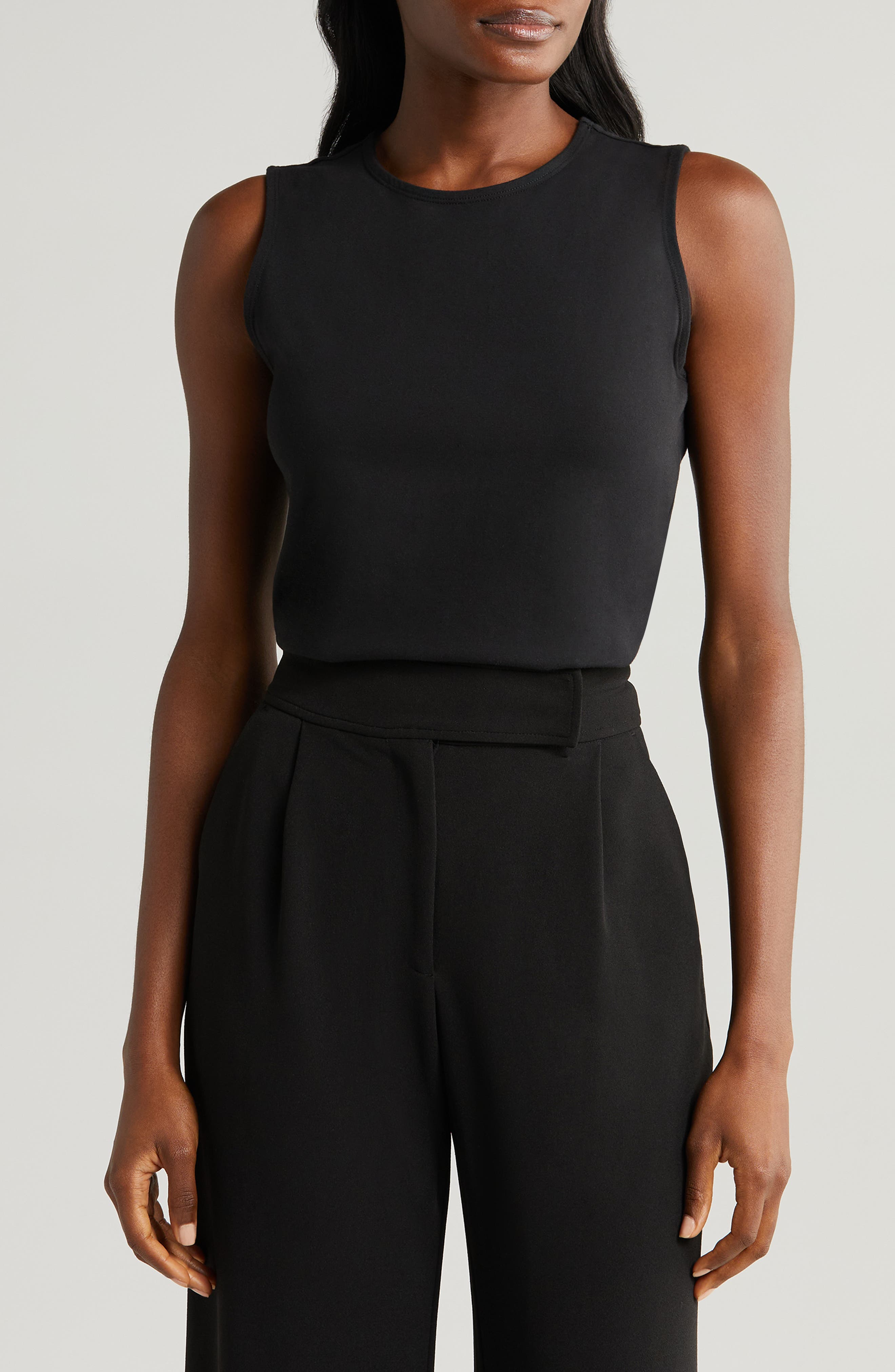Sleeveless Stretch Cotton Knit Shell Top (Women) | Nordstromrack