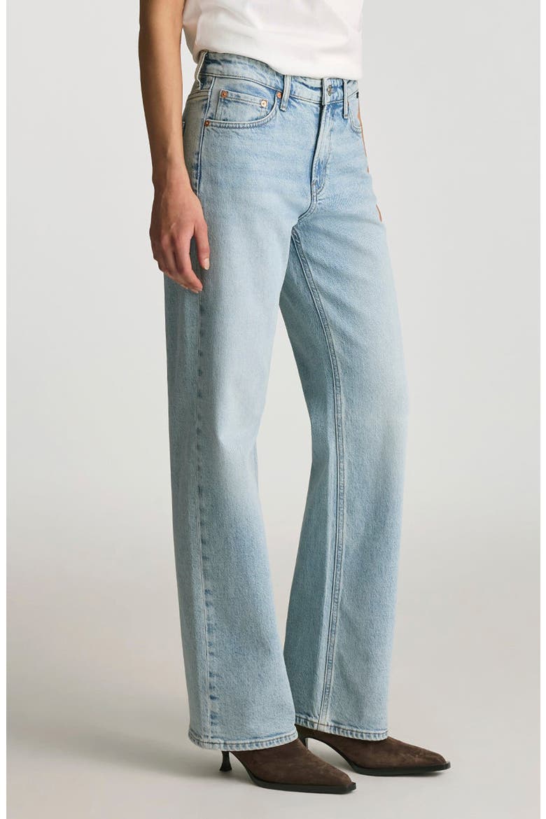 Taylor High Waist Relaxed Straight Leg Jeans, Alternate, color, LIGHT BRUSHED CLASSIC BLUE