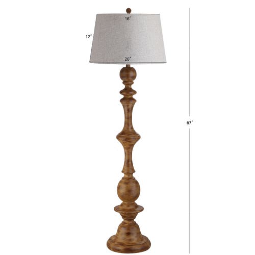 Jonathan Y Taylor 67" Resin Led Floor Lamp, Brown In Brown
