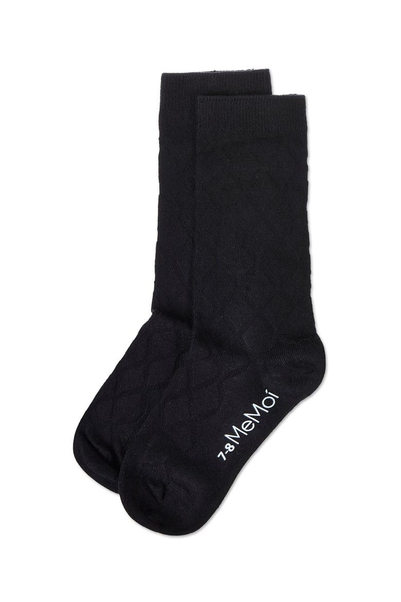 Diamond Crew Socks, Alternate, color, Black