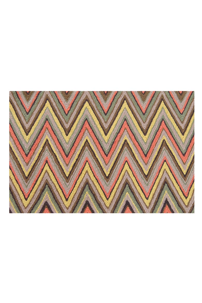 2'0" x 3'0" Tazzo Hooked Indoor Door Rug, Main, color, Brown