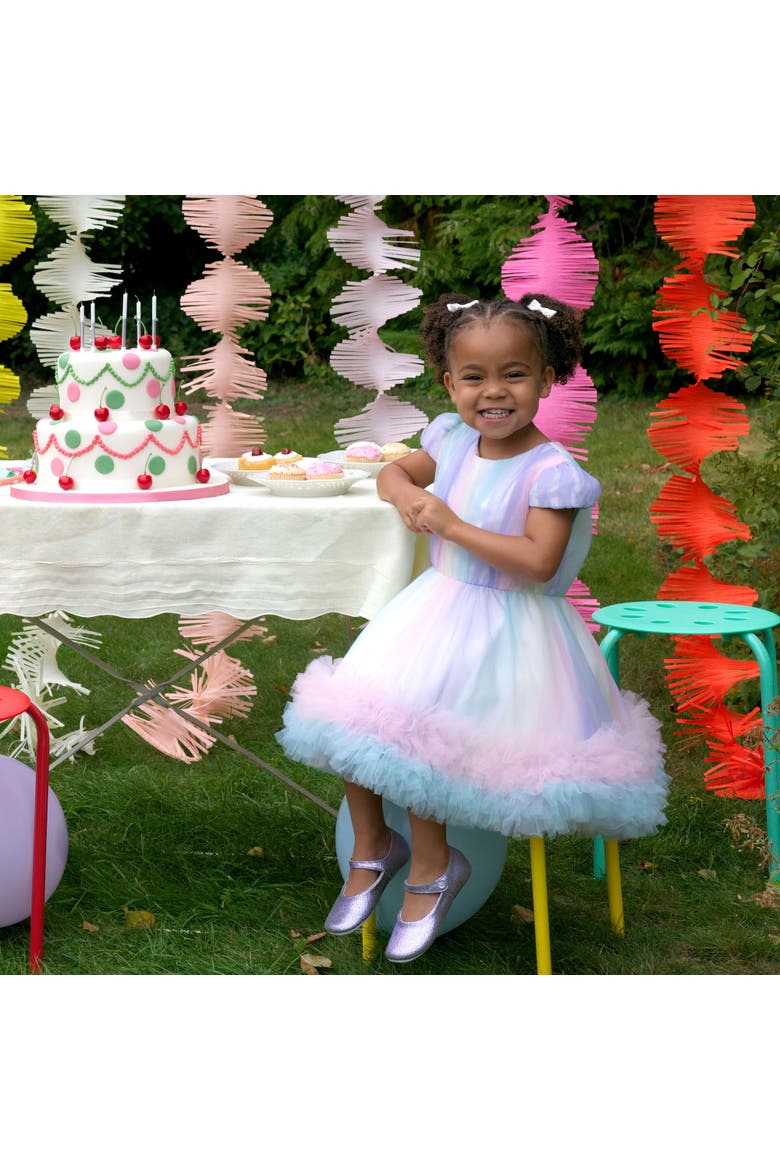 Rainbow Tulle Party Dress, Alternate, color, Rainbow