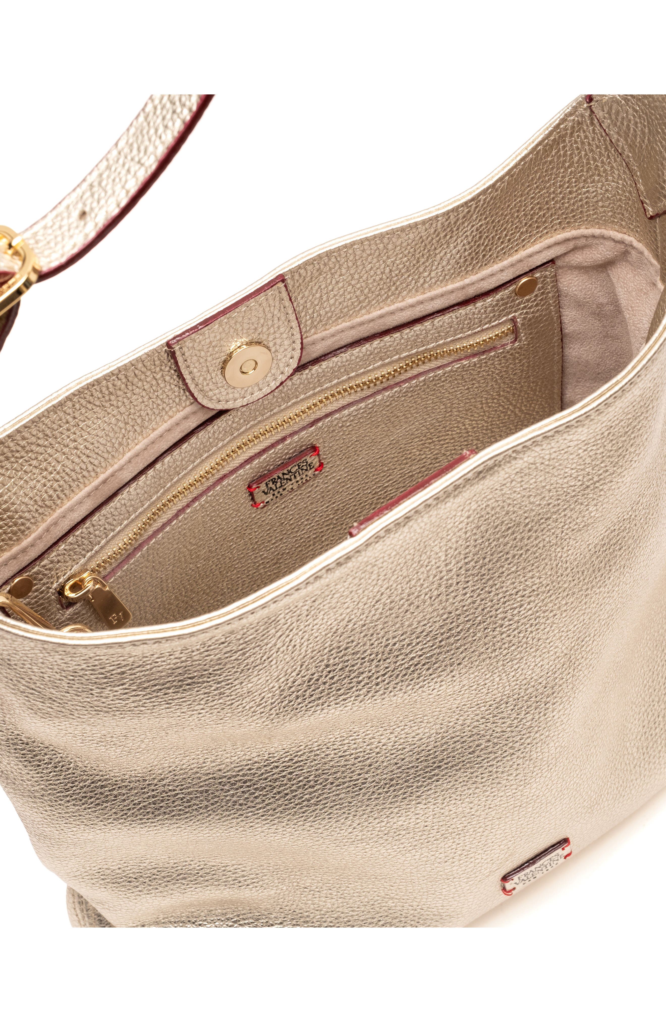 Brynn Leather Hobo, Alternate, color, GOLD
