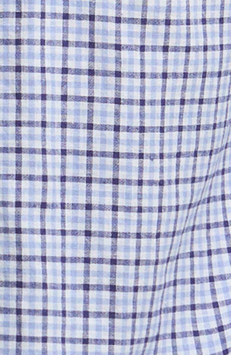 Barbour Nelson Linen & Cotton Gingham Button-Down Shirt, Alternate, color, Blue