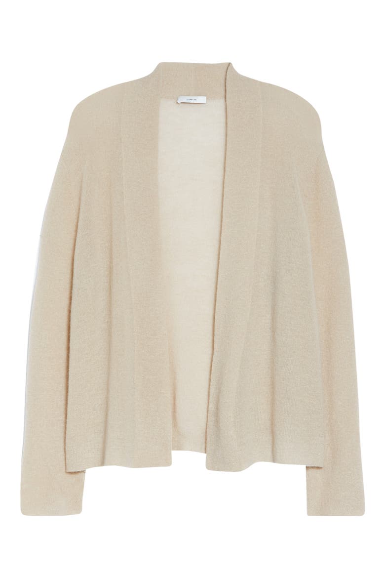 Wool & Mohair Blend Open Cardigan, Alternate, color, HEATHER CLAY