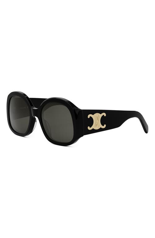 Celine Maxi Triomphe 54mm Round Sunglasses
