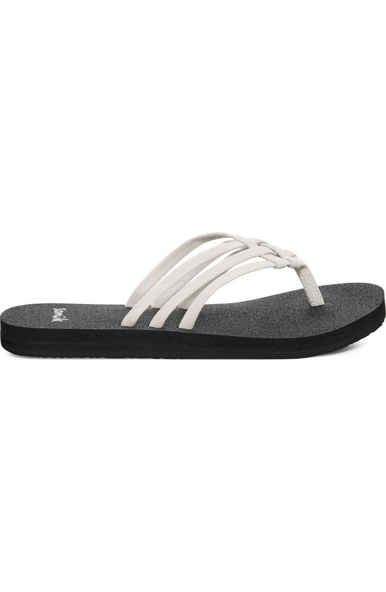 Sanuk Yoga Sandy II Flip Flop, Alternate, color, Silver
