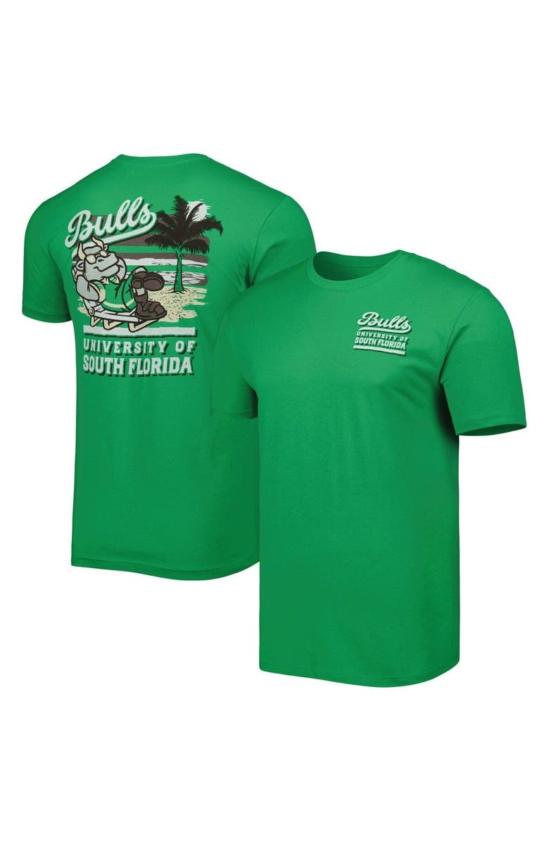 IMAGE ONE Men's Green South Florida Bulls Hyperlocal Beach Premium T-Shirt, Alternate, color, 