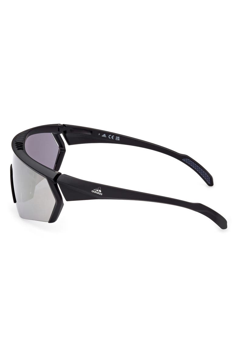 adidas 00mm Shield Sunglasses, Alternate, color, Matte Black / Brown Mirror