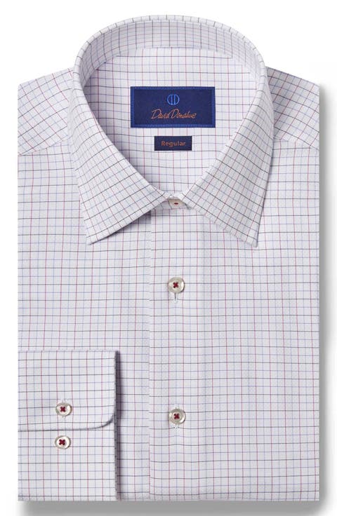 Regular Fit Dobby Tattersall Check Dress Shirt
