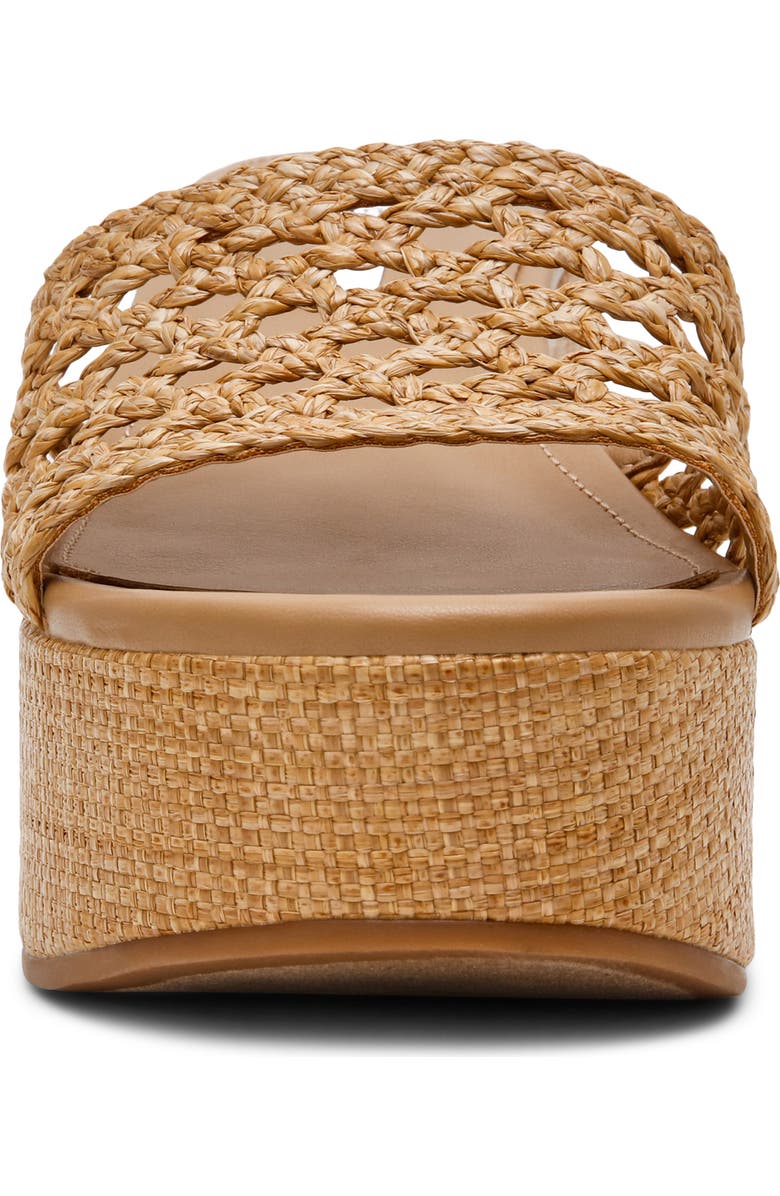 Steve Madden Torch Platform Slide Sandal, Alternate, color, Natural Raffia