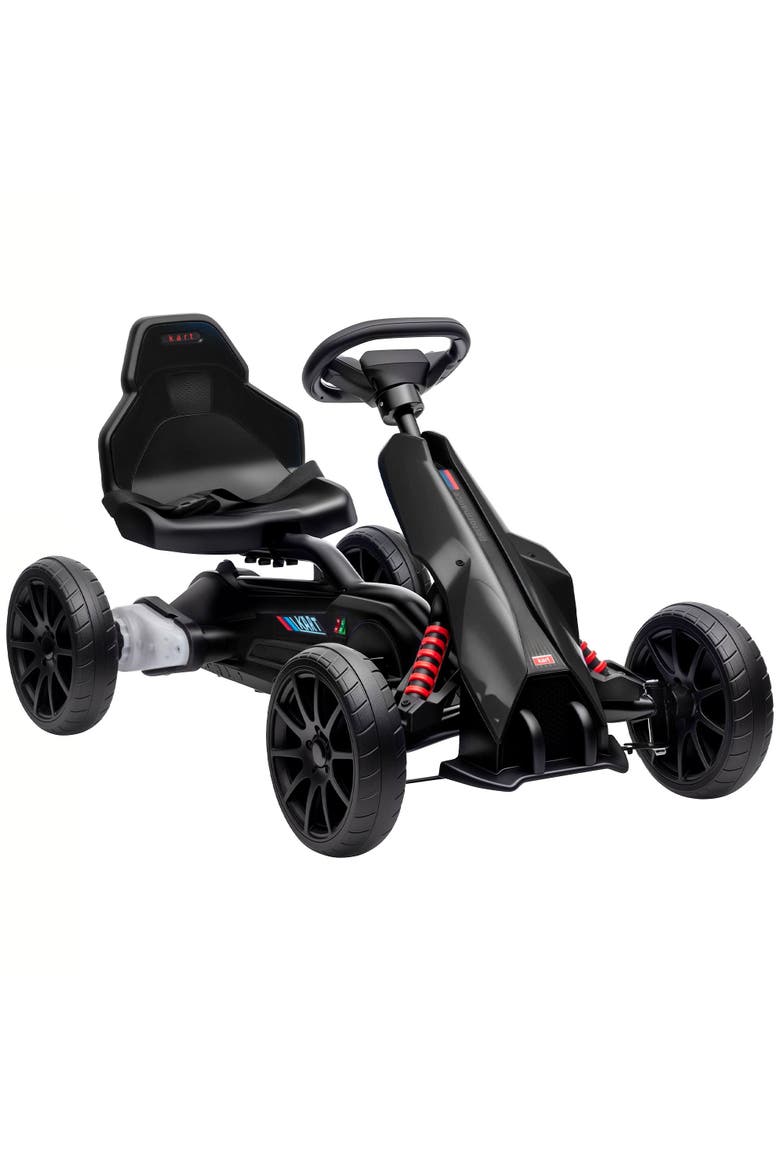 12V Kids Electric Go Kart with Forward Backward Drive Adjustable Speed, Main, color, Black