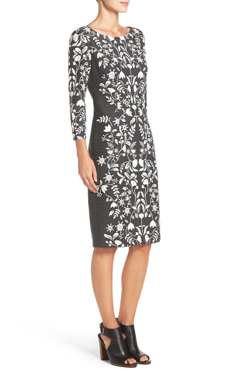 Eliza J Jacquard Knit Sheath Dress, Alternate, color,