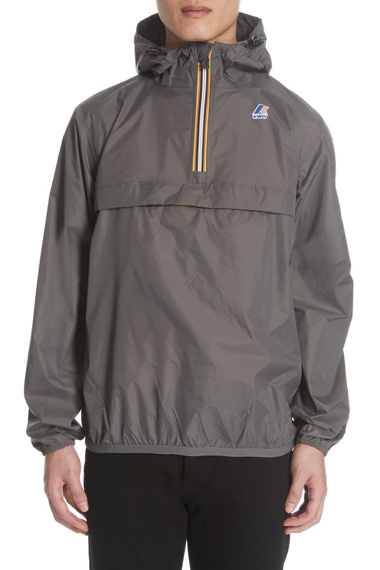 Le Vrai 3.0 Leon Water Resistant Quarter Zip Pullover Windbreaker, Alternate, color, GREY SMOKE