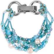 SAACHI Beaded Cluster Statement Bracelet