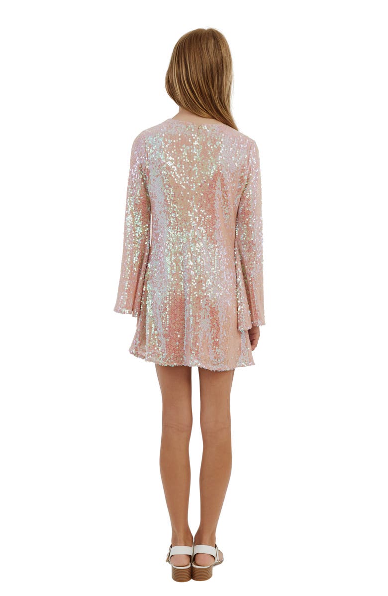 Bardot Junior Kids Margot Sequin Long Sleeve Dress, Alternate, color, 