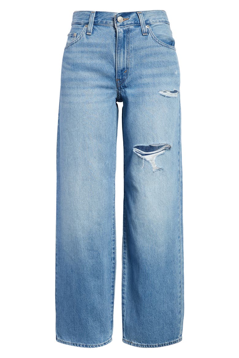 Women's Ripped Baggy Dad Jeans, Alternate, color, IN THE MIDDLE W DAMAGE