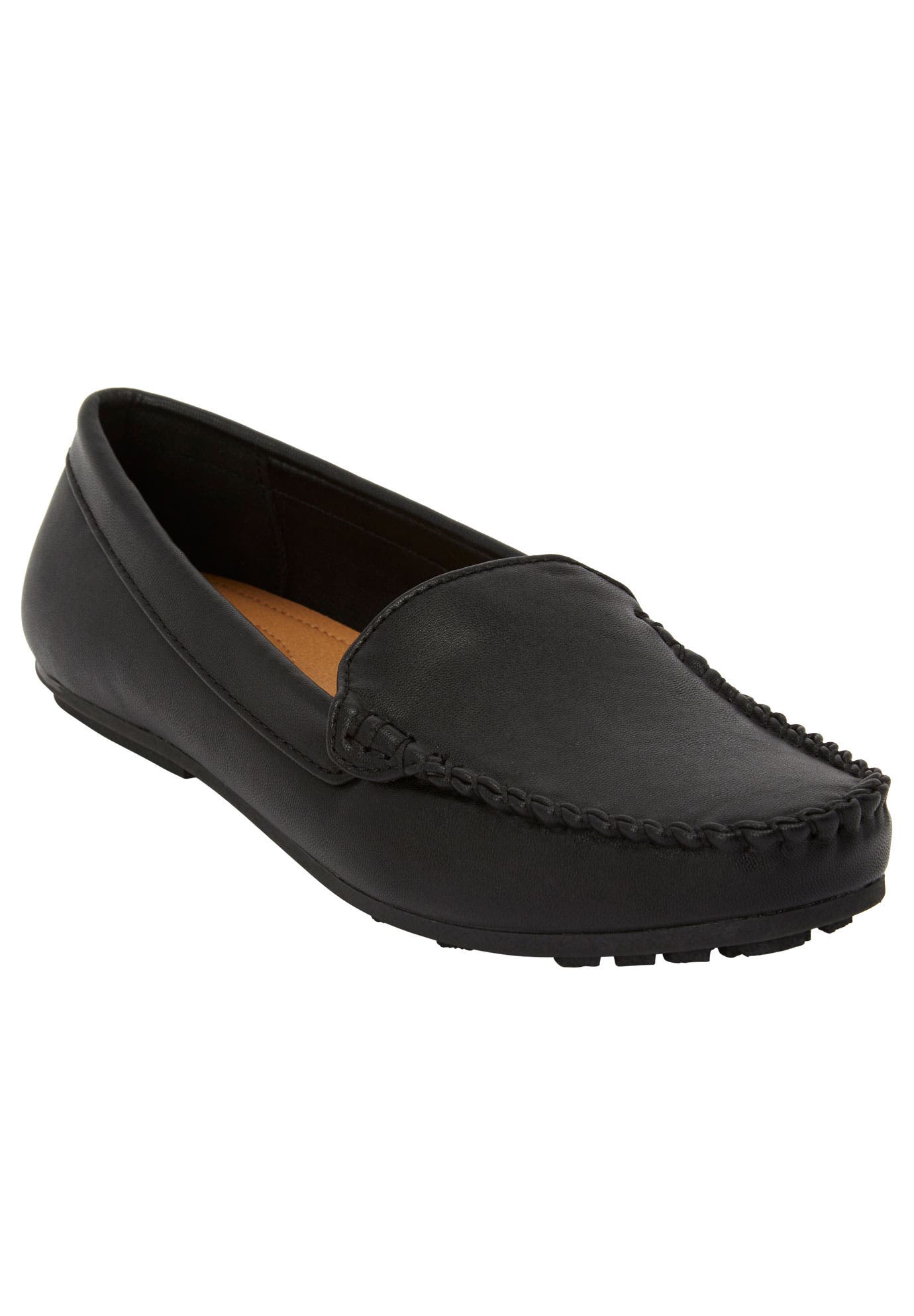 Comfortview The Milena Slip On Flat, Main, color, Black