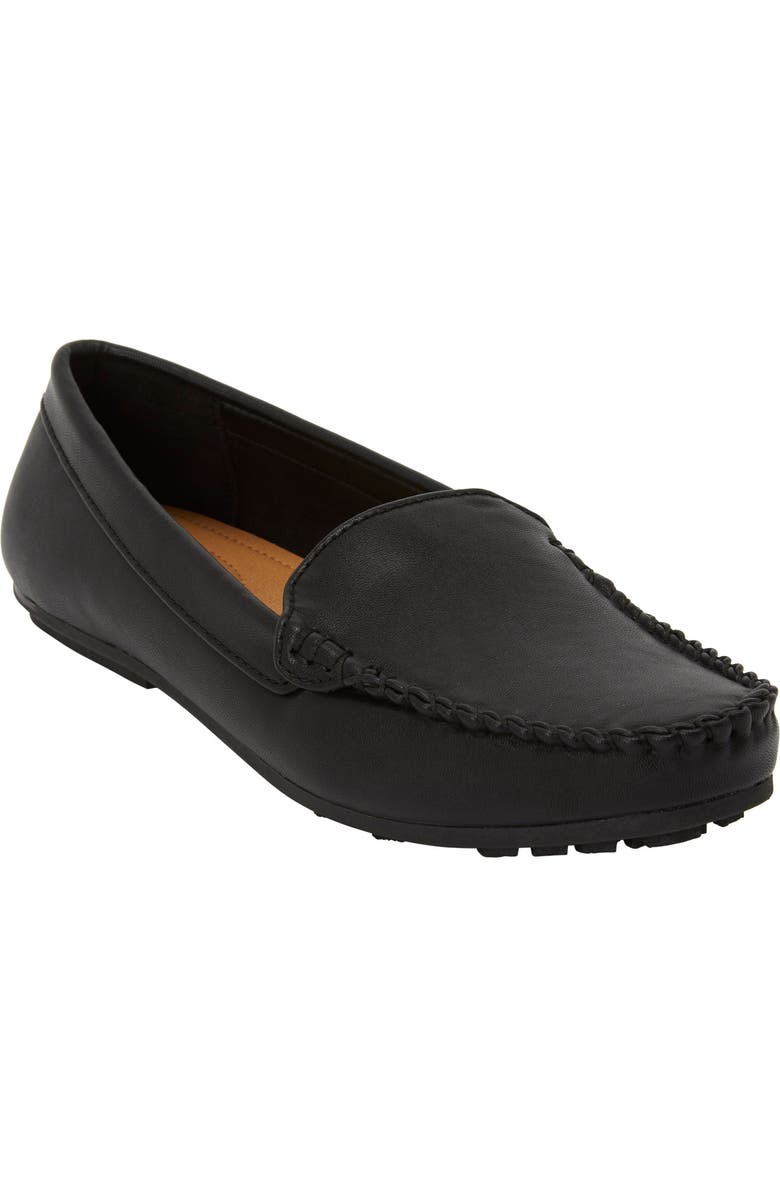 Comfortview The Milena Slip On Flat, Main, color, Black