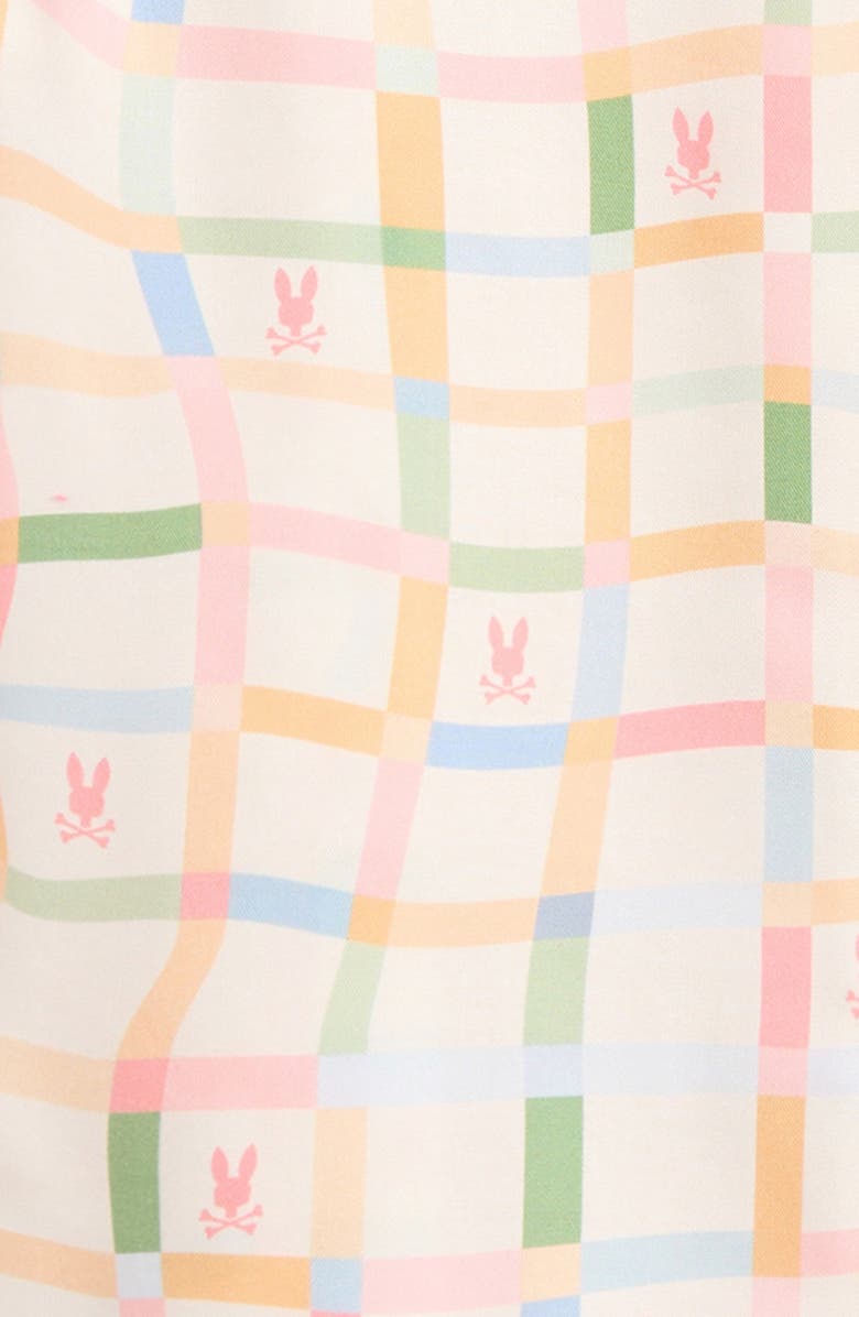 Psycho Bunny Kids' Atlas Windowpane Check Button-Up Shirt, Alternate, color, Pristine