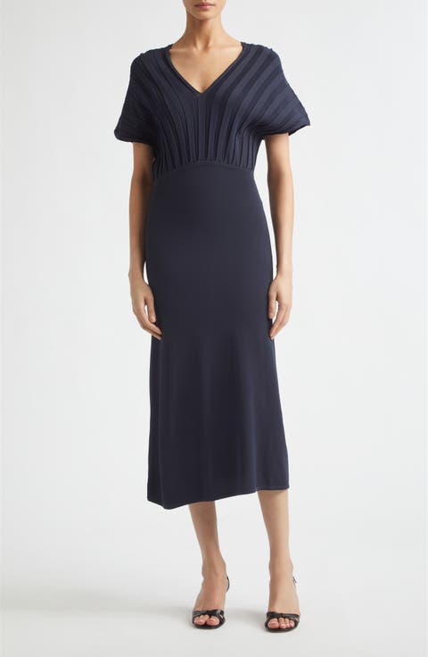 Rib Bodice Sweater Dress