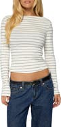 EDIKTED Tamarya Striped Long Sleeve T-Shirt