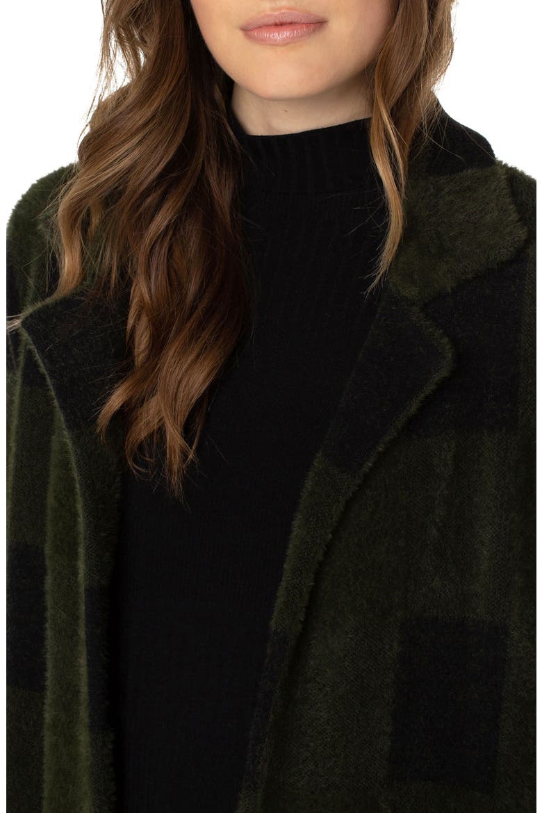 Buffalo Check Open Front Jacket, Alternate, color, GREEN AND BLACK BUFFALO